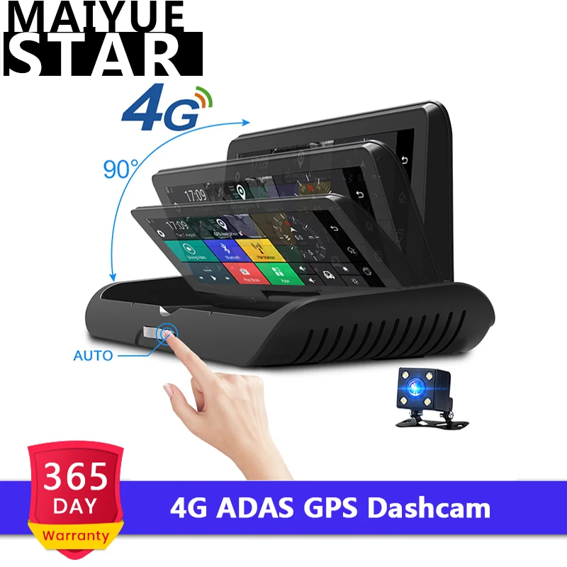 Maiyue star Android 4G видеорегистратор WiFi ADAS камера Full HD 1080P двойной объектив