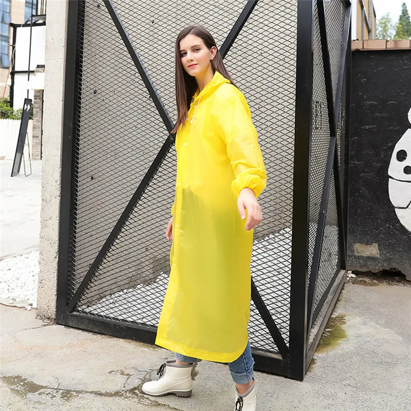 

Raincoat Transparent Clear See Through Rain Coat Outdoor Waterproof Coat Hooded Long Sleeve EVA Cover Baby Girl Boy Raincoats