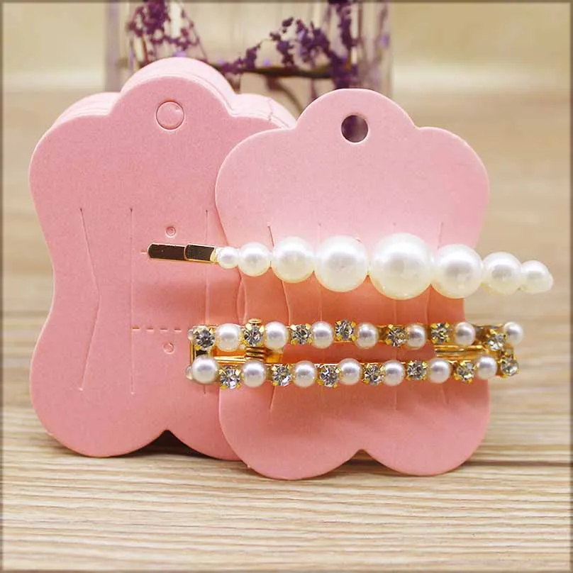 50 шт. новейшая Милая фиолетовая розовая Крафтовая упаковка для ювелирных изделий