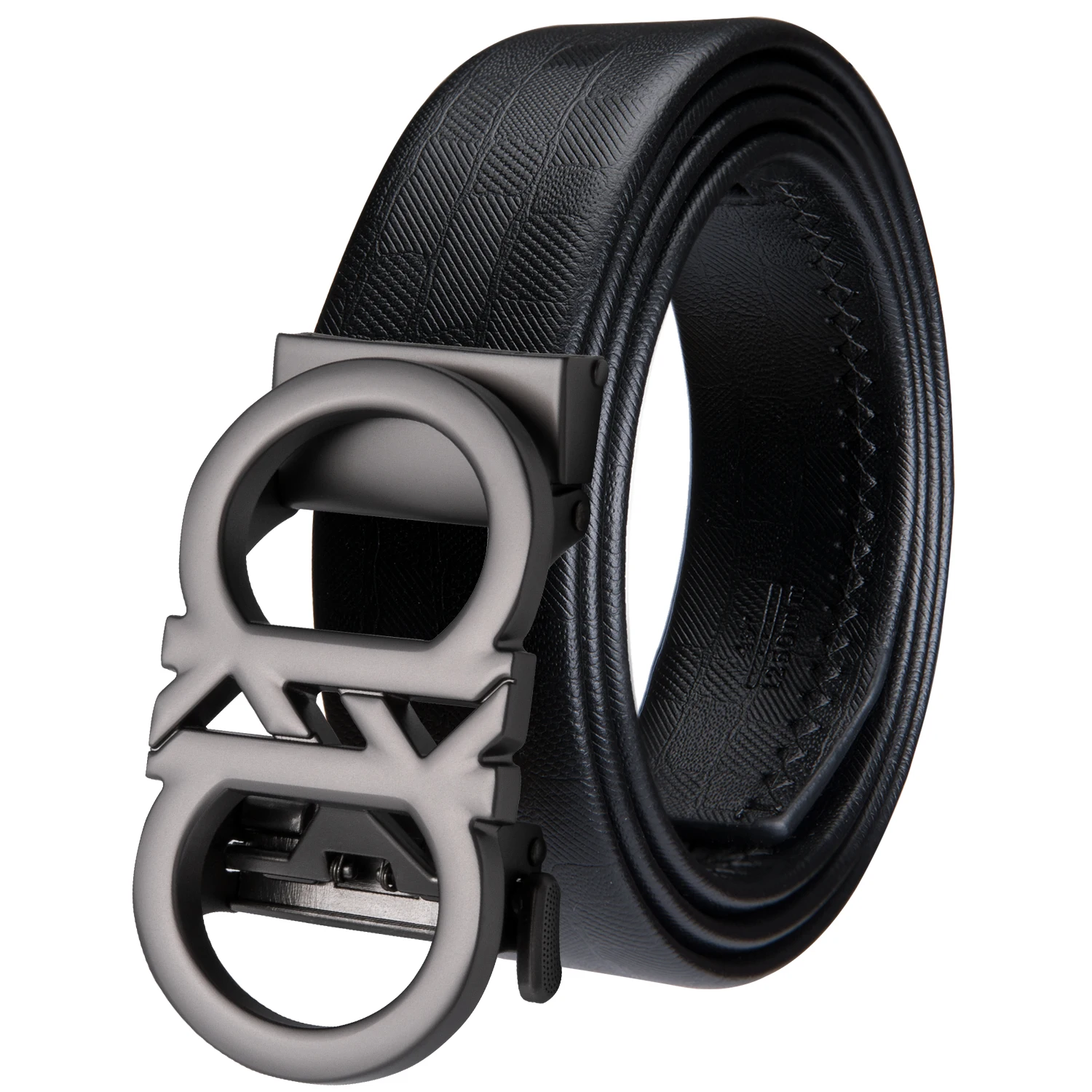 

Luxury Brand Black Belts Genuine Leather Mens Buckle Belt Automatic High Quality Cowskin Strap For Jeans Cinturon Hombre DiBanGu