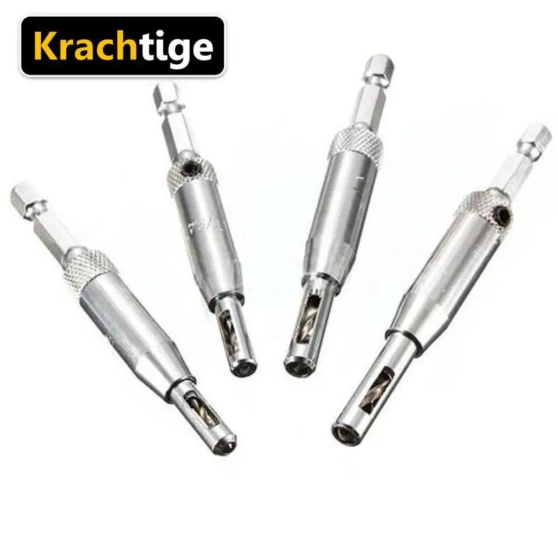 Krachtige 4 шт. сверла Инструменты дырокол HSS Самоцентрирующийся шарнир аппаратные