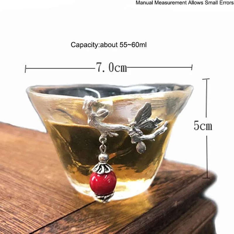 Творческий термостойкие Стекло Чай чашка японский Стиль прозрачная маленькая