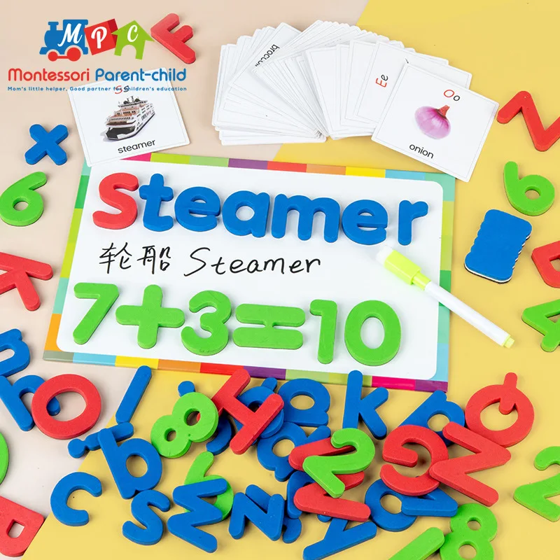

Magnetic Alphabet Uppercase Lowercase Foam Alphanumeric Education Stickers Puzzle Toys Word Early Spelling Learning O3X7