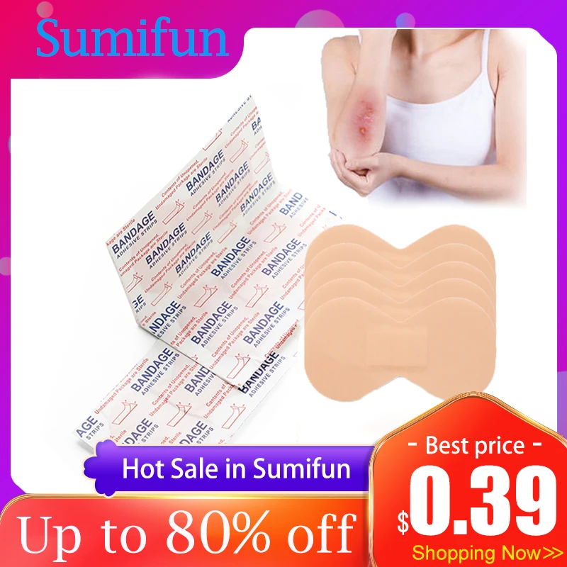 

4pcs $0.39 Finger Type Big First Aid Bandage Anti-infection Waterproof Breathable Hemostasis Cushion Adhesive Wound Medical Band