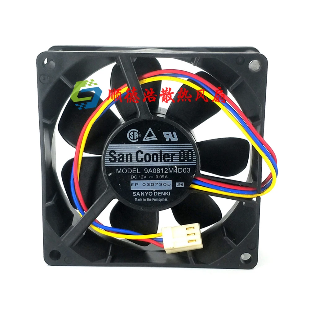 

Sanyo хорошего качества 8025 12V 0.09A 9A0812M4D03 охлаждающий вентилятор