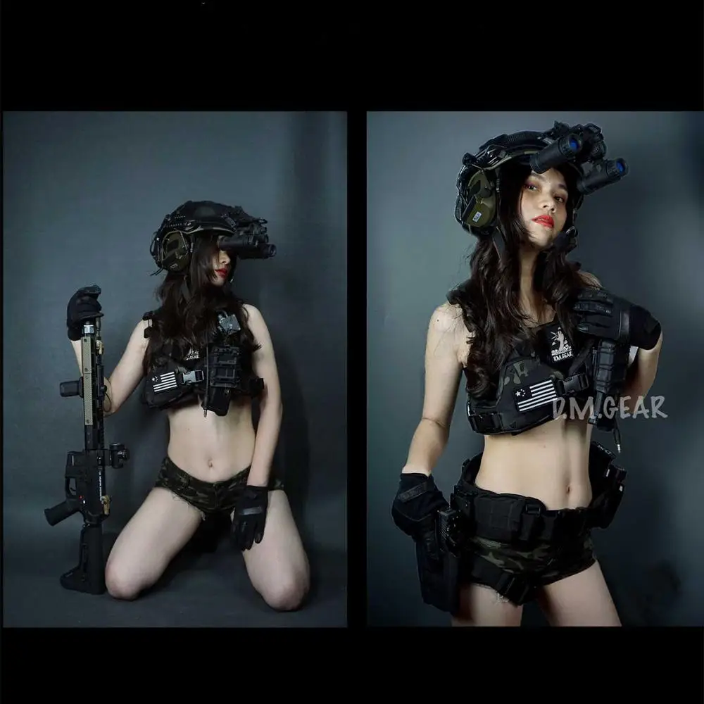 

DMgear Pectoral Armor Tactical Hunting Vest Chest Armour Sexy Bikini Armour for Woman Outdoor Cosplay