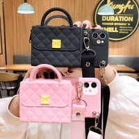 crossbody wallet coin bags back phone case for iphone 13 12 mini pro 11 pro max xr xs max 8 7 6 plus x candy soft silicone cover