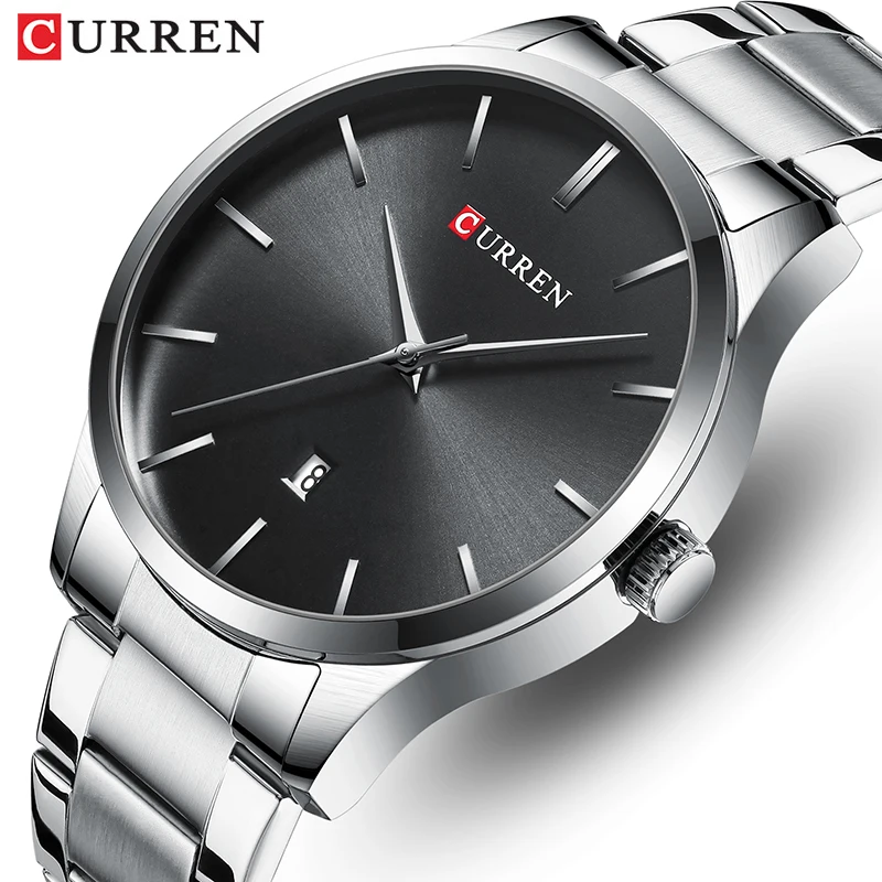 

Топ люксовый бренд CURREN Мужские деловые часы Дата водонепроницаемые кварцевые аналоговые наручные часы полностью стальные мужские часы ...
