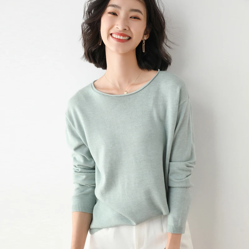 

2021 woman winter 100% Cashmere sweaters and autumn knitted Pullovers High Quality Warm Female thickening O-neck