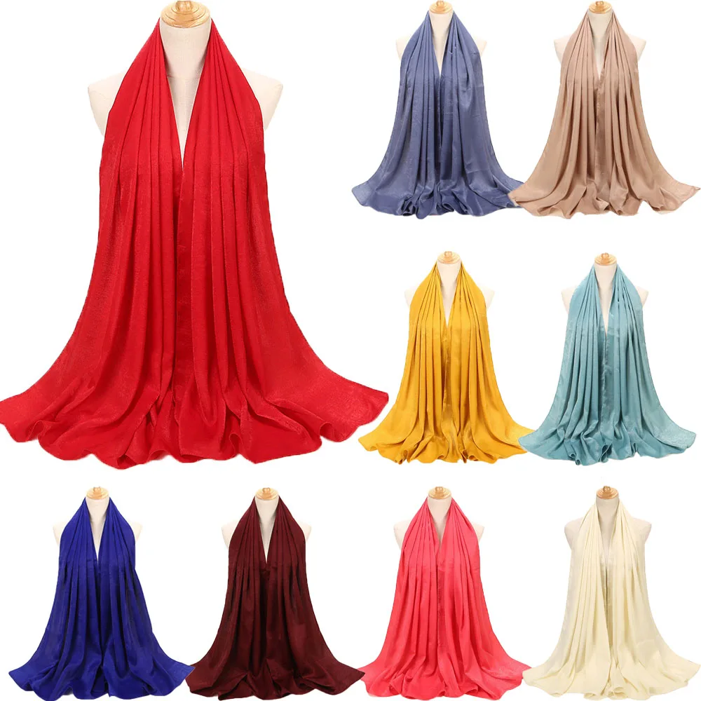 

Женские атласные однотонные блестящие шарфы 2022, модные мягкие шарфы