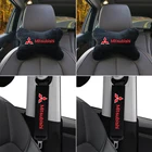 Автомобильные подушки для шеи, мягкие чехлы на подголовник для mitsubishi lancer asx outlander pajero l200 galant, автостайлинг