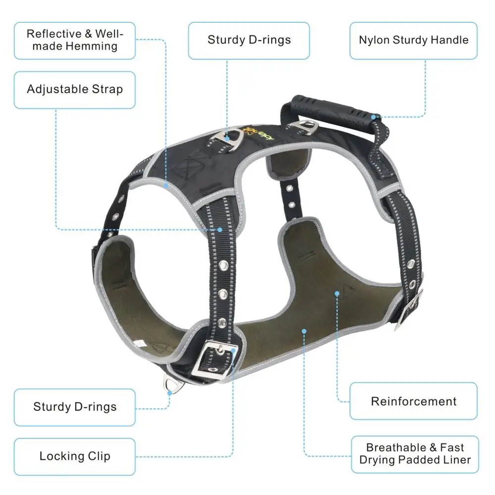 Шлейка ошейник для больших собак регулируемый поводок прогулок с