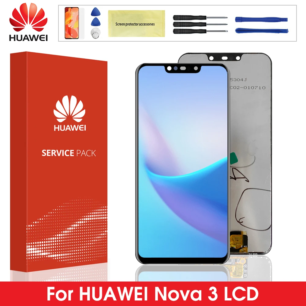 ЖК-дисплей с сенсорным экраном и дигитайзером в сборе рамкой для Huawei Nova 3 |