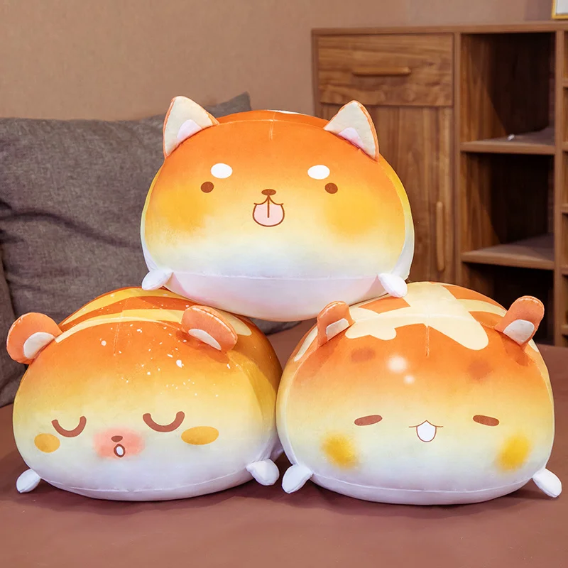 

New Huggable Cute Stuffed Bread Animal Plush Toy Cartoon Shiba Inu Dog Bear Doll Soft Nap Sleeping Pillow Cushion Girls Gift