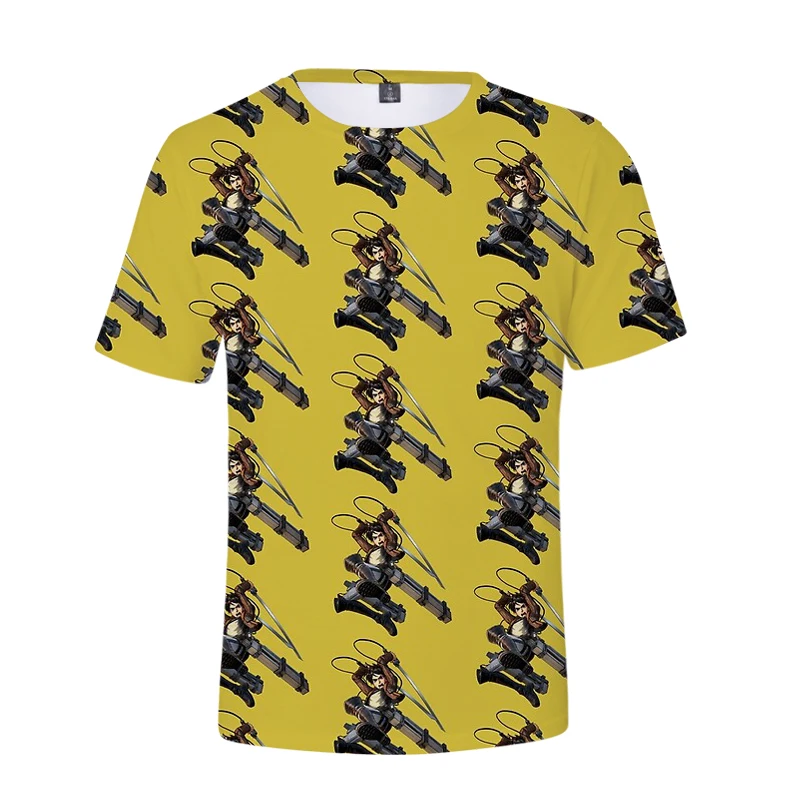 

2021 Hot Anime Final Season Attack on Titan T Shirt Men Kawaii Summer Tops Titans Attack Graphic Tees Harajuku 3d Tshirt Male
