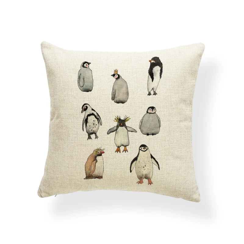 Красивая морская наволочка с животным КИТ Пингвин кактус пляж диван украшение