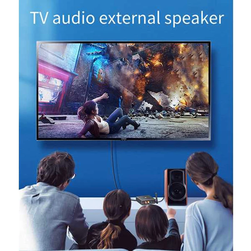

Wireless Bluetooth 5.0 Receiver Audio DAC Converter U-Disk Player KTV Optical Coaxial to 3.5mm RCA Aux Music Adapter
