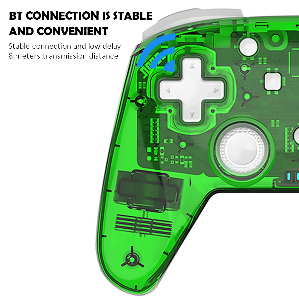 Беспроводной геймпад джойстик прозрачный Вибрационный соматосенсорный Bluetooth