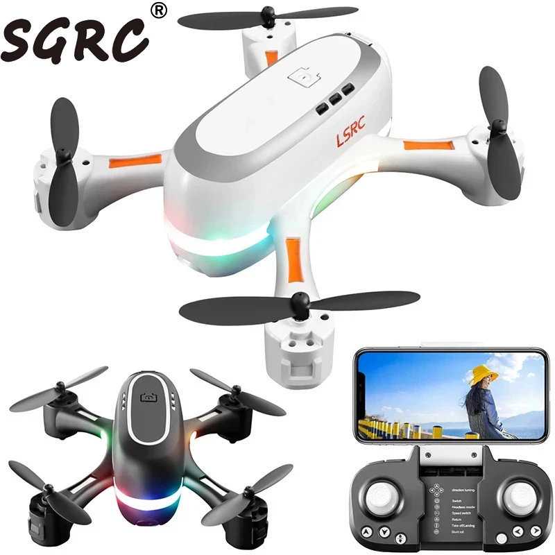 

SGRC New Aircraft LS-Rainbow RC Drone Optical Flow Positiong Quadcopter Stable Aerial Photography Helicopter Colorful Light Dron