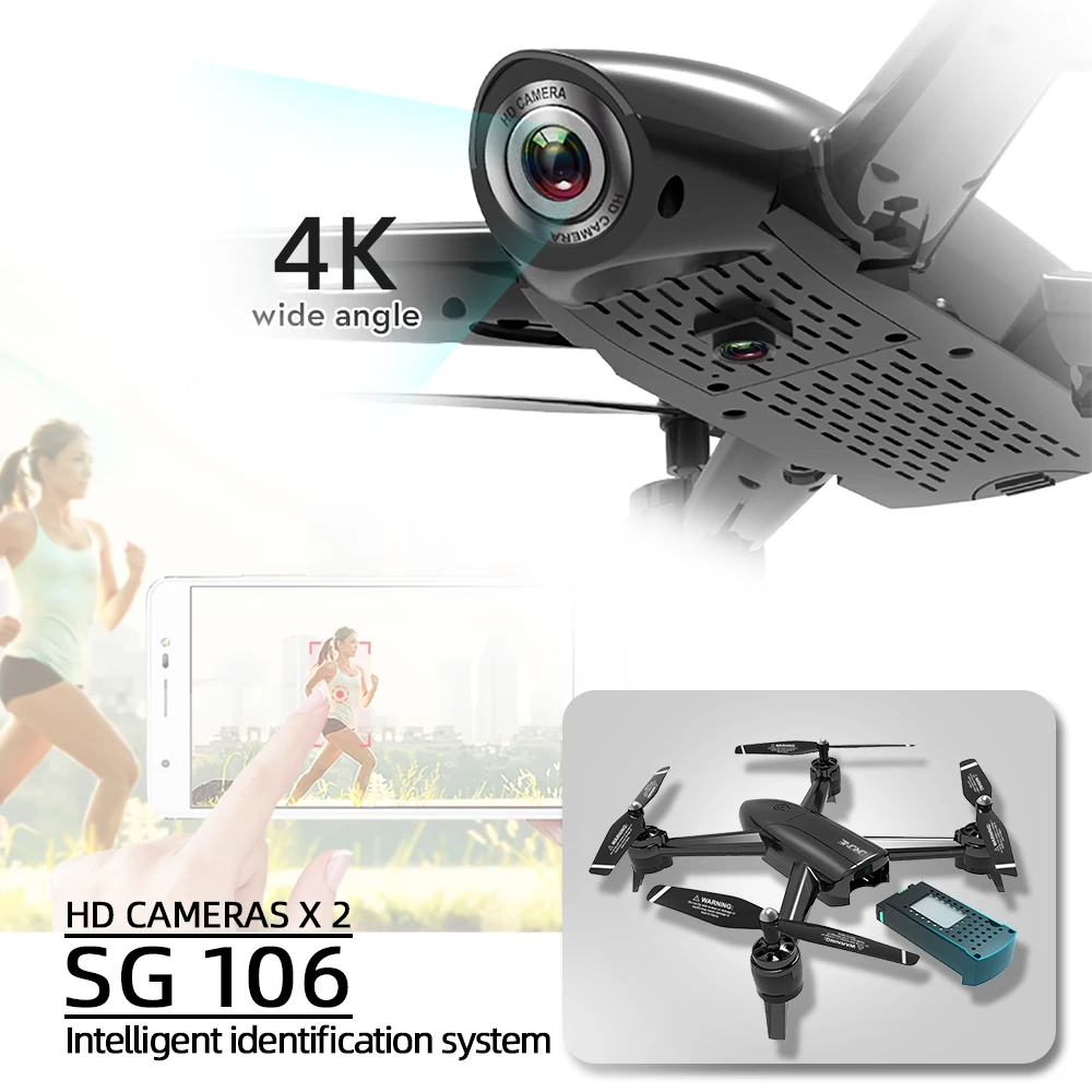 Sg106 Дроны с hd камерой Дрон Радиоуправляемый вертолет 4k игрушки Квадрокоптер