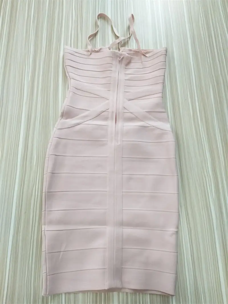 Бежевое летнее Бандажное платье для женщин сексуальное облегающее с v образным