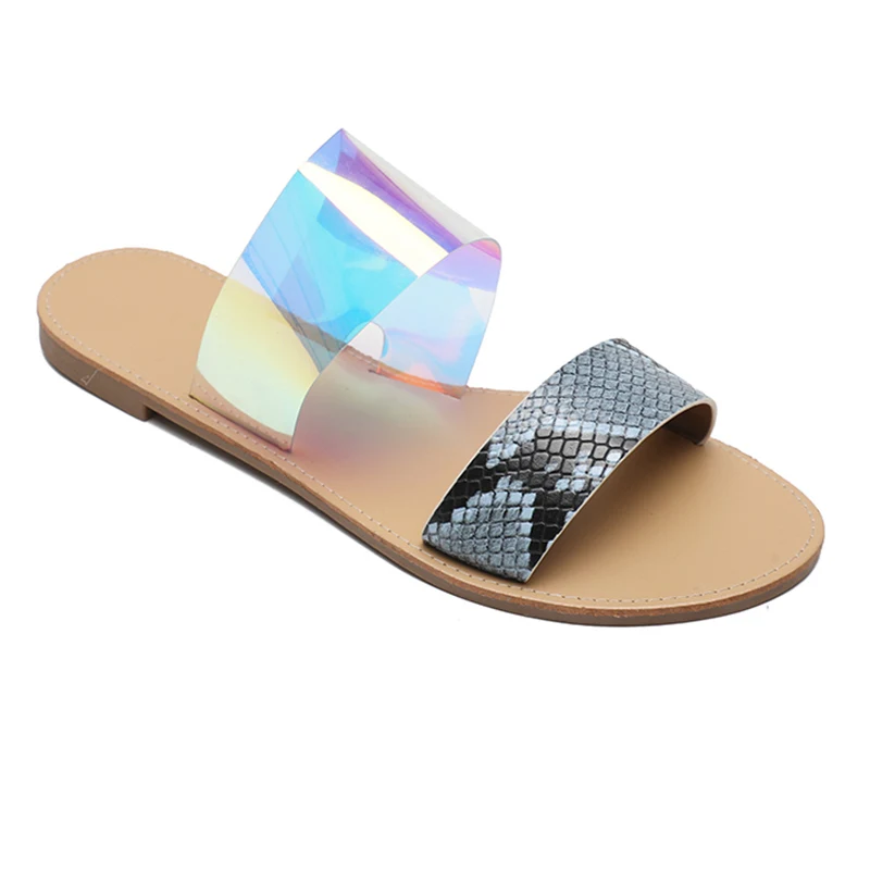 2020 летние Для женщин ярко-желтого цвета Туфли без каблуков тапочки и леопардовым