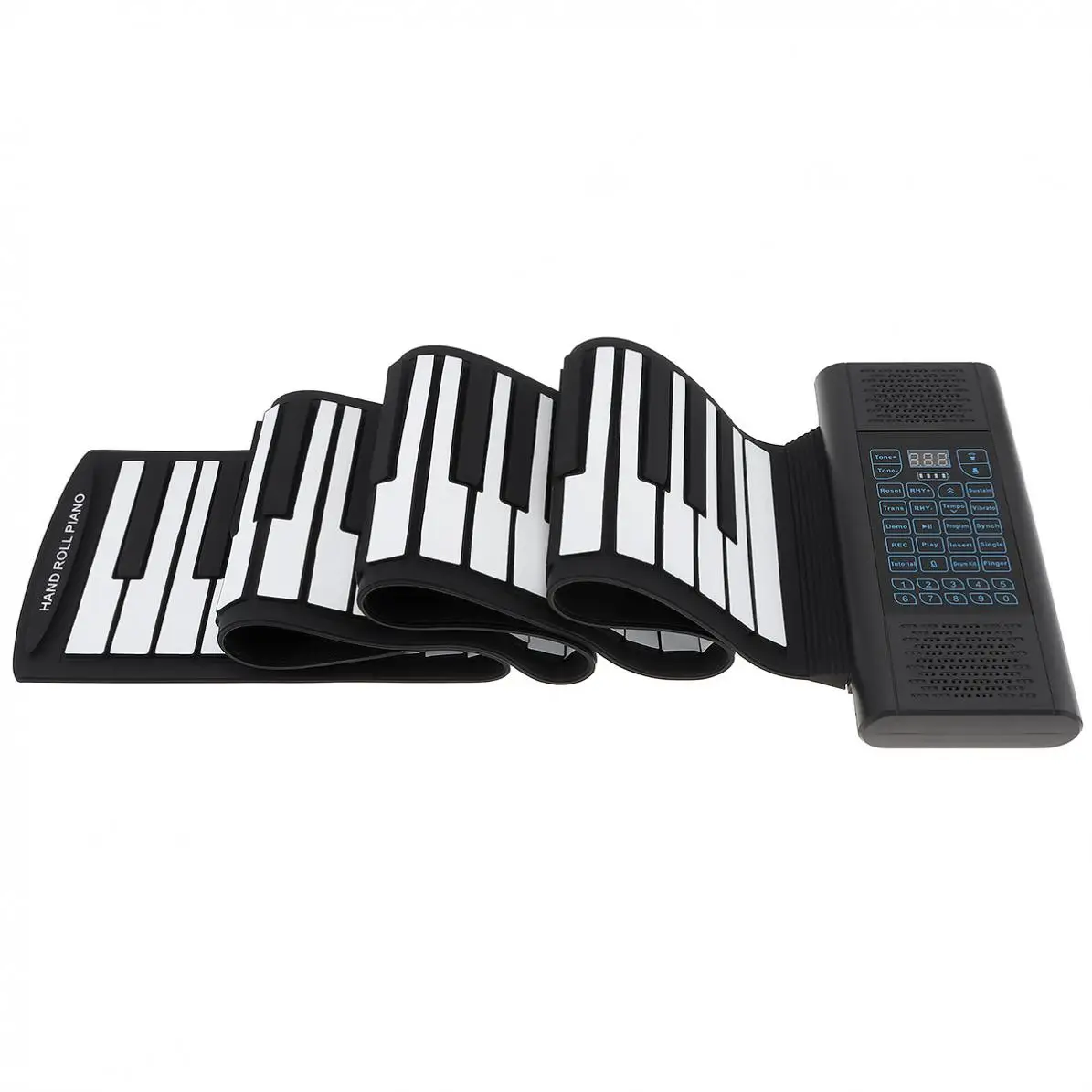 88 Keys Roll Up Electronic Piano Rechargeable Flexible Keyboard Organ Built-in 2 Speakers Support MIDI Bluetooth-compatible