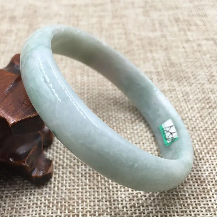 A-509 Vintage Certified Grade A Natural Green Jadeite Jade Bracelet Bangle 57mm | Bangles