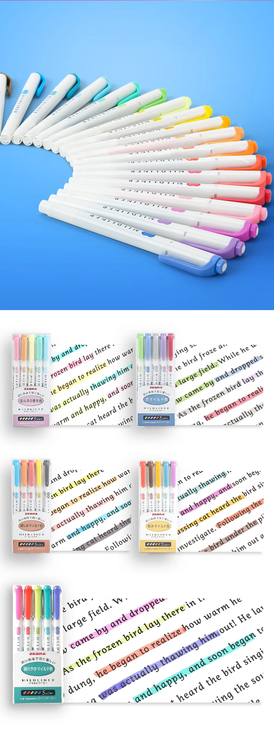 Zebra Mildliner маркер ручка WKT7 цветные двойные ручки маркера флуоресцентные маркеры школьные принадлежности канцелярские принадлежности 1 шт