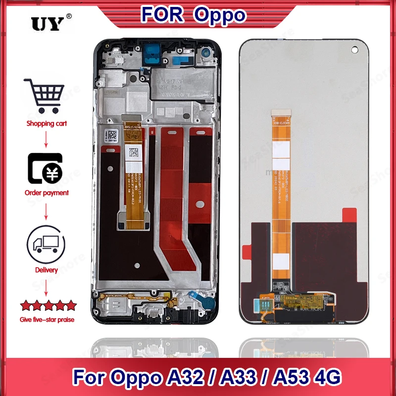 

Оригинальный дисплей для Oppo A32 A33 дисплей сенсорный экран для A53 A53S 4G ЖК-дисплей дигитайзер Запасные части PDVM00 CPH2137