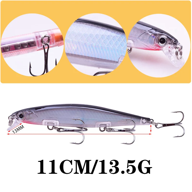 Proleurre опускается на дно Пластик твердая приманка в виде мелкой рыбы высоком