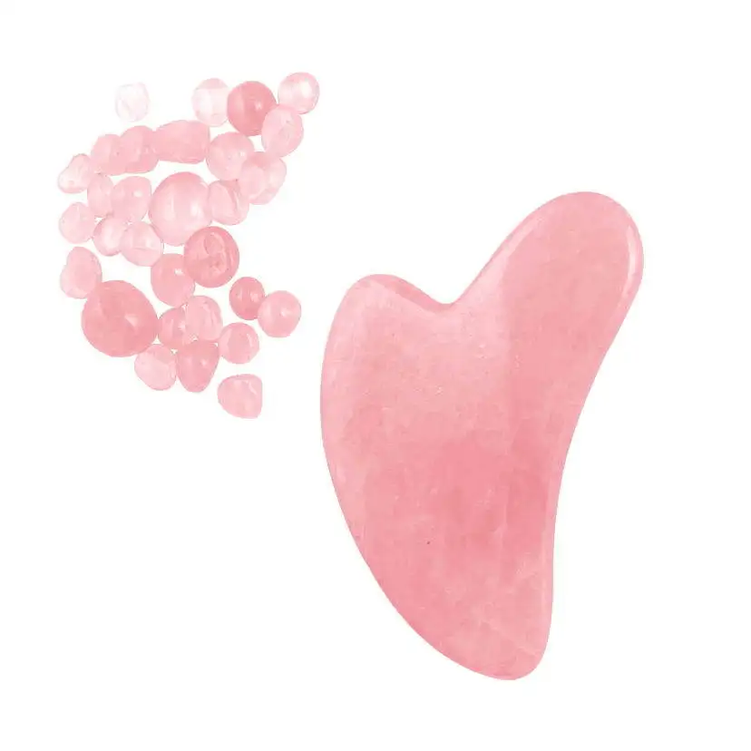 

Розовый кварц, Нефритовая натуральная доска нефрит для массажа Gua Sha, скребок Guasha, камень для лица, шеи, кожи, лифтинг, удаление морщин, уход за...