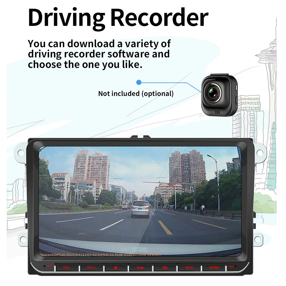 

9 Inch Car Stereo Audio Radio Bluetooth Wireless MP5 Player FM GPS For Golf GPS Bluetooth FM WIFI Auto Audio Player Stereo