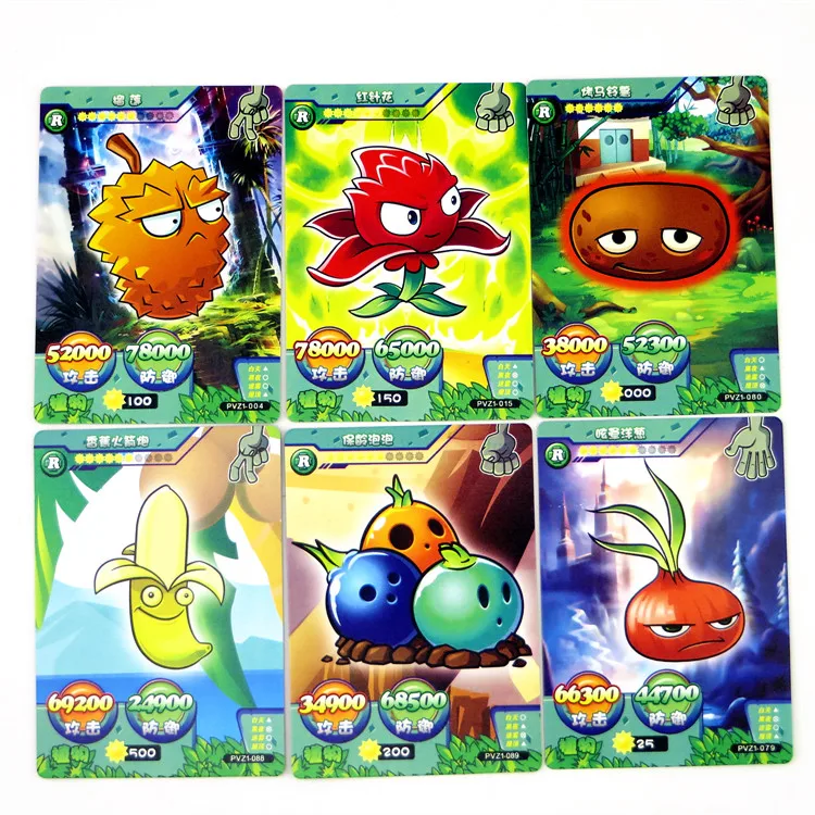 

1 Pcs Cartoon Poker Cards Plants Gardens Action Figures War In The Garden High Quality Printing Trading Cards Kid Gift Toy