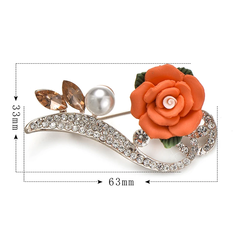 Женская винтажная брошка IYOE серебристый лист в виде двух цветов|Броши| |