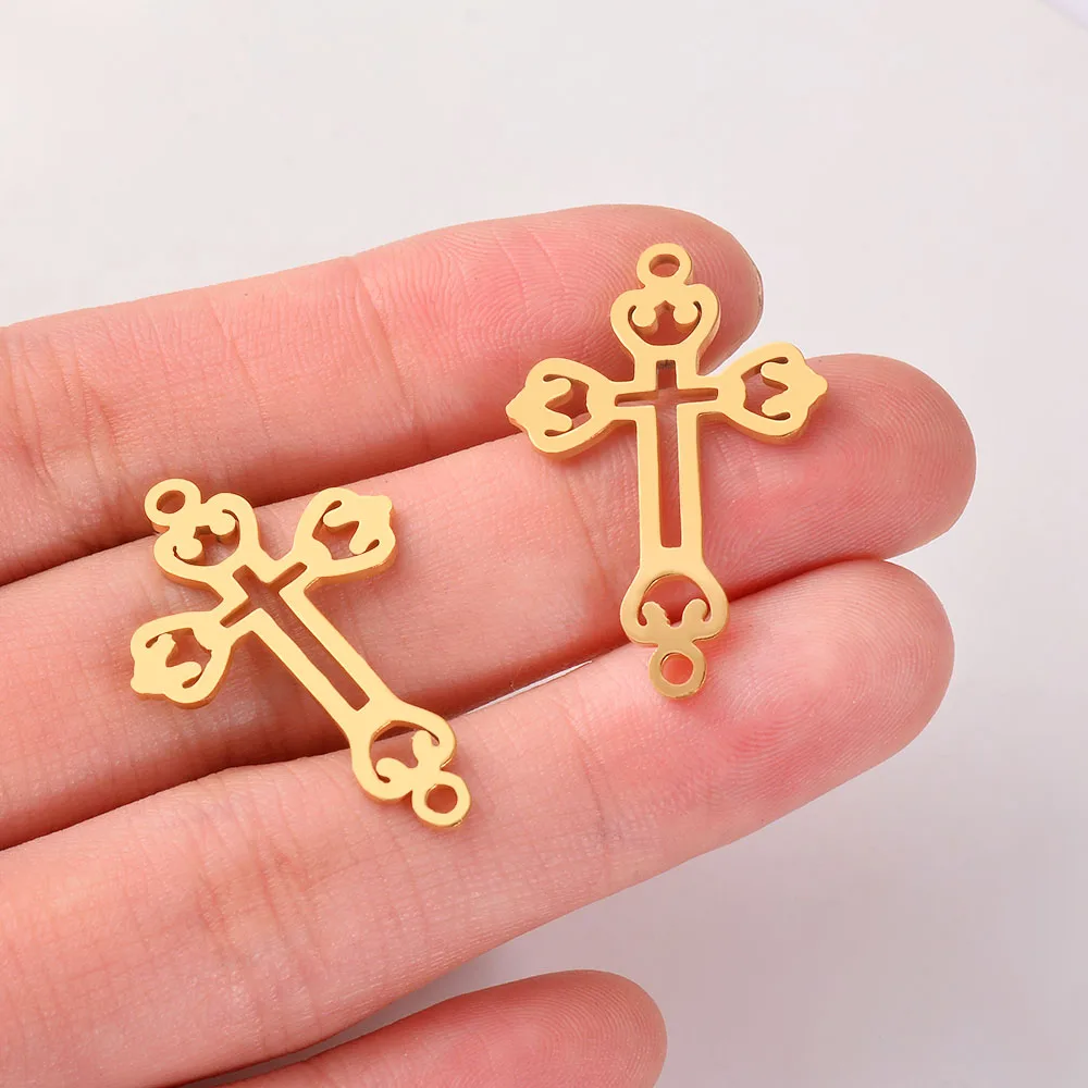 3 шт из нержавеющей стали кросс-подвесные прелести ювелирные аксессуары DIY бирки