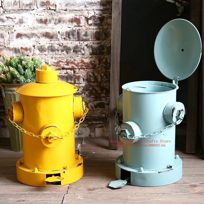 Ретро железный мусорный бак мини кухонный мусорное ведро креативный оловянный