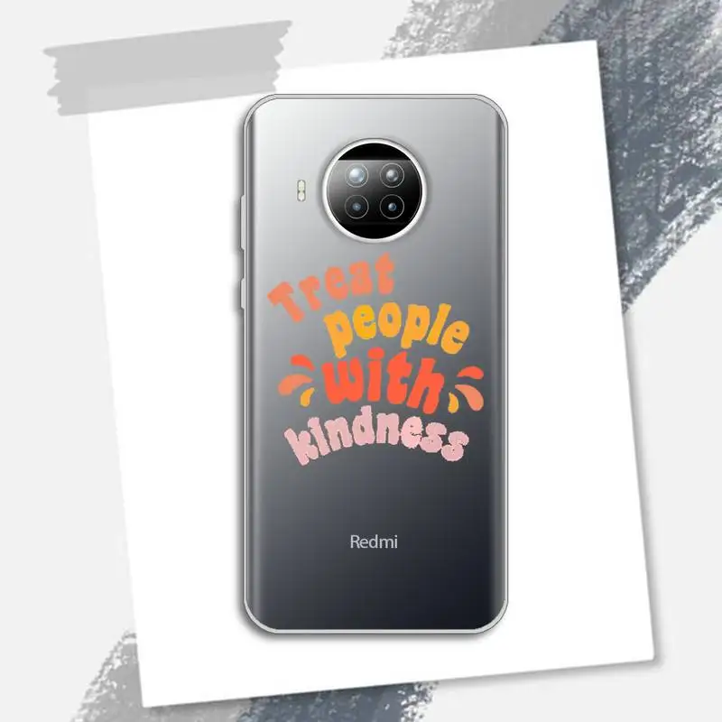 

Treat people with kindness harry style Phone Case Transparent for Xiaomi Redmi note 10 t 8 9 pro lite 11