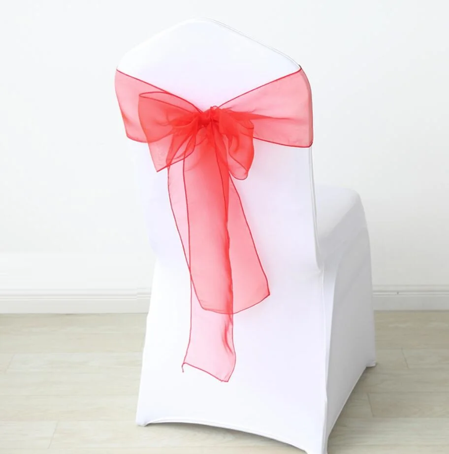 31 цвет лента на стул из органзы Хрустальный пояс свадебное украшение бантик