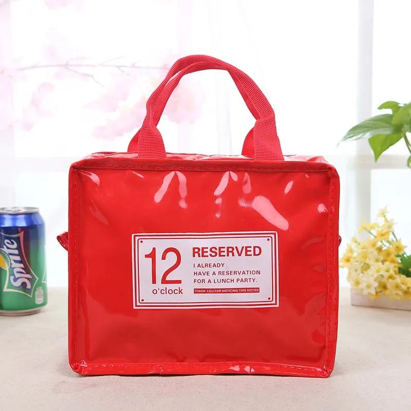 Red Size S Сумка для ланча из искусственной кожи, пакет для льда, термо сумка для детской бутылочки для женщин, Детские ланчбэги, сумка-холодильник изоляция коробочки для обеда, сумка - Цвет: Red Size S