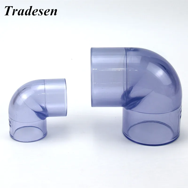 Внутренний диаметр 20-63 мм прозрачный ПВХ соединитель на локоть фитинги для