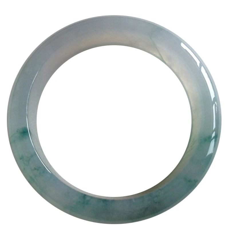 Zheru ювелирный браслет из натуральной ямайской Жадеиты резной Ледяной Синий