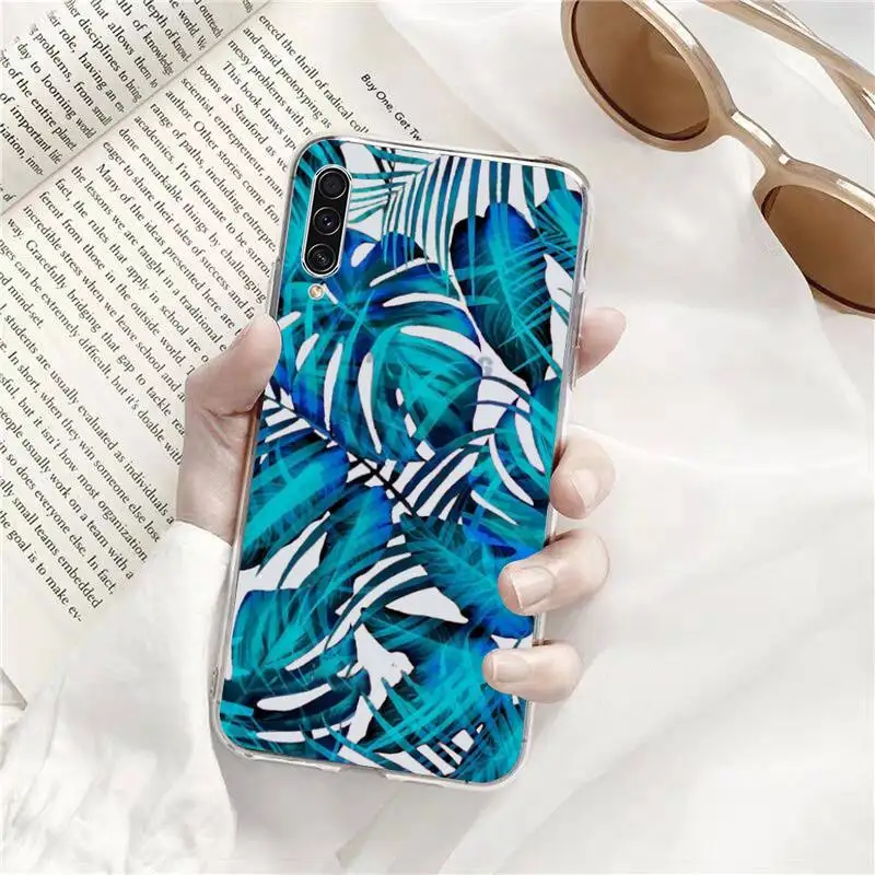 

Floral Leaf pflower Phone Case Transparent for Samsung A71 S9 10 20 HUAWEI p30 40 honor 10i 8x xiaomi note 8 Pro 10t 11