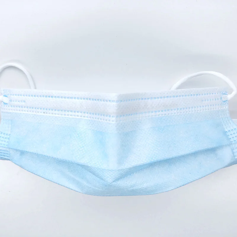 Маска одноразовая противотуманная трехслойная для лица из нетканого дышащего