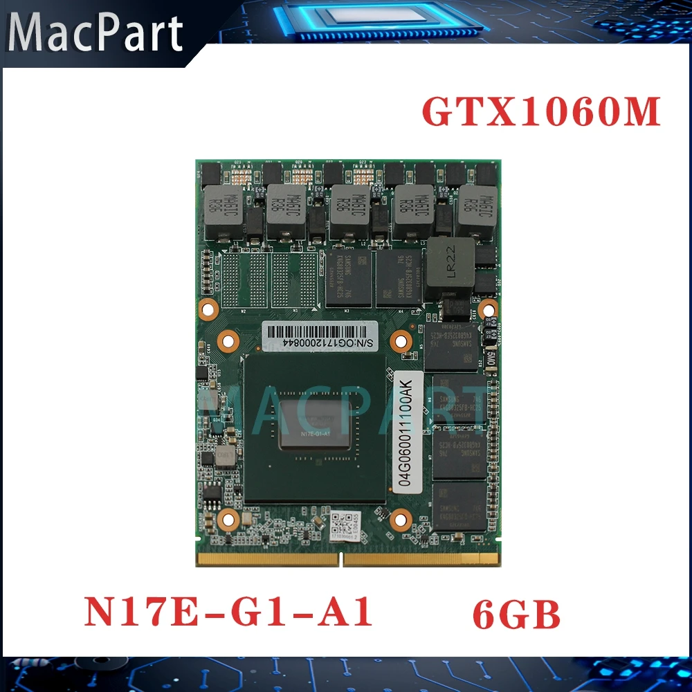 Оригинальный GTX1060M 6 ГБ N17E G1 A1 видео Графика карта для MSI GT80 GT72 GT70 Dell Alienware M17X R5 M18X R3