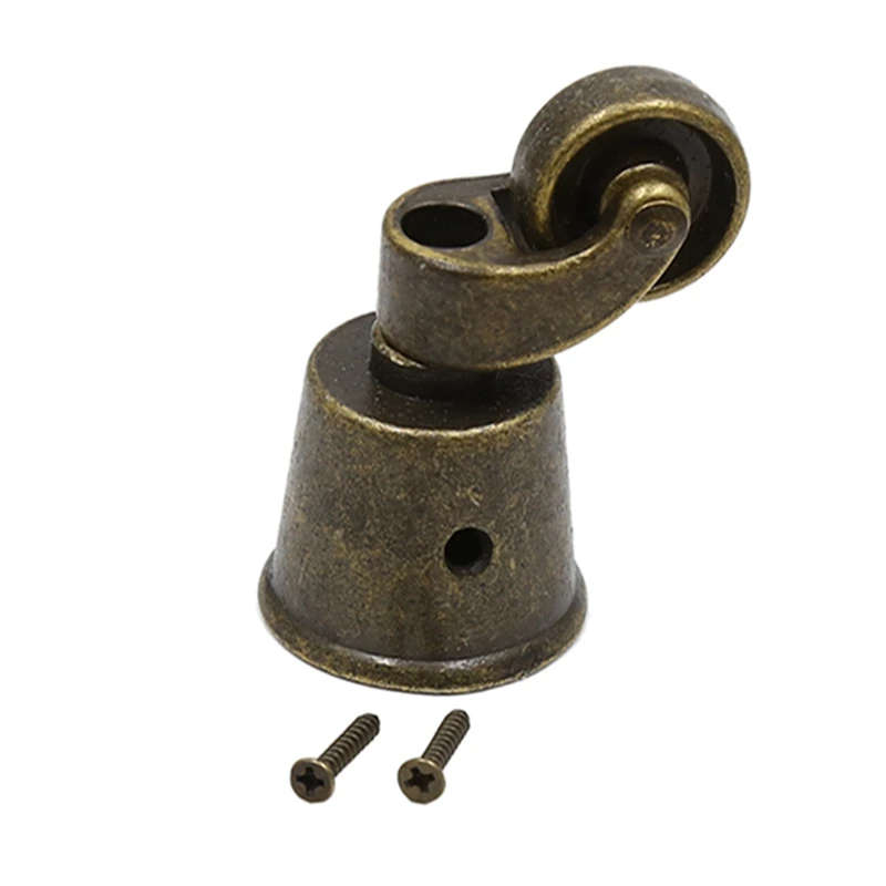 Round Bronze Color Zinc Alloy Universal Pulley Wheelchair Sofa Cabinet Casters Shelf Wheel Furniture Hardware Accessories | Обустройство
