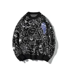 Мужской пуловер с флисовой подкладкой, темно-синий Повседневный свитер большого размера, зима 2019