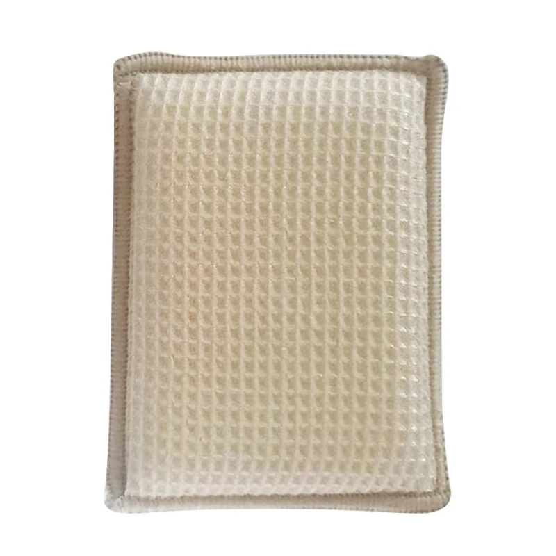 

6Pcs Cleaning Pad Bamboo Sponges Kitchen Scouring Pads Double Side Sponges Scourer Non Odor Dish Scrubber Brush