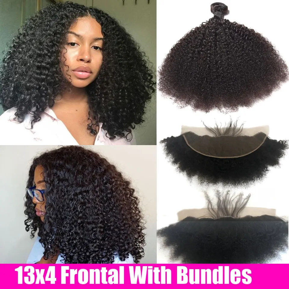 Афро кудрявые пряди с фронтальной свободной частью бразильские человеческие