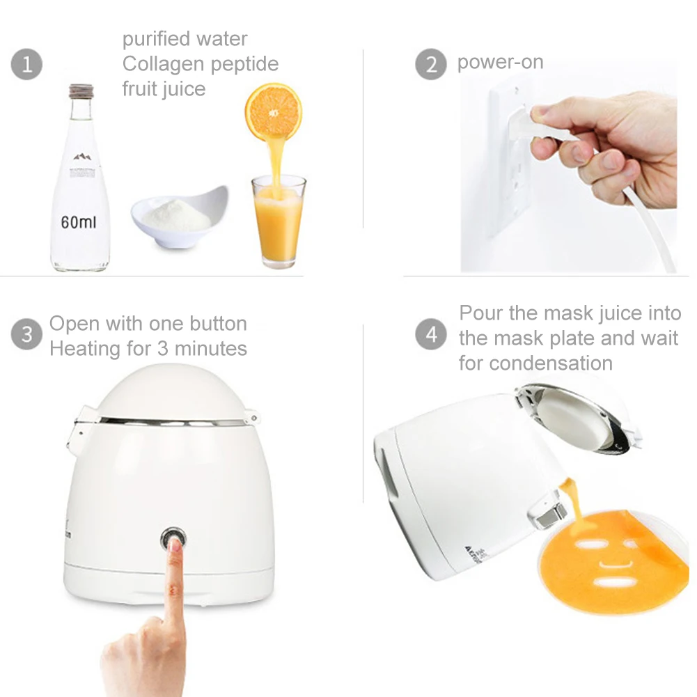 

Home Facial Mask Machine DIY Fruit Vegetable Face Mask Self-made Beauty Device Natural Face Mask machine for Pregnant dropship